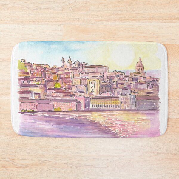 Item preview, Lisbon Portugal Shimmering Scene of Old Town with Waterfront designed and sold by artshop77.