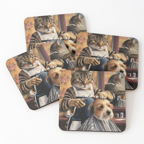Item preview, Barber cat. designed and sold by MyHappyArtShop.