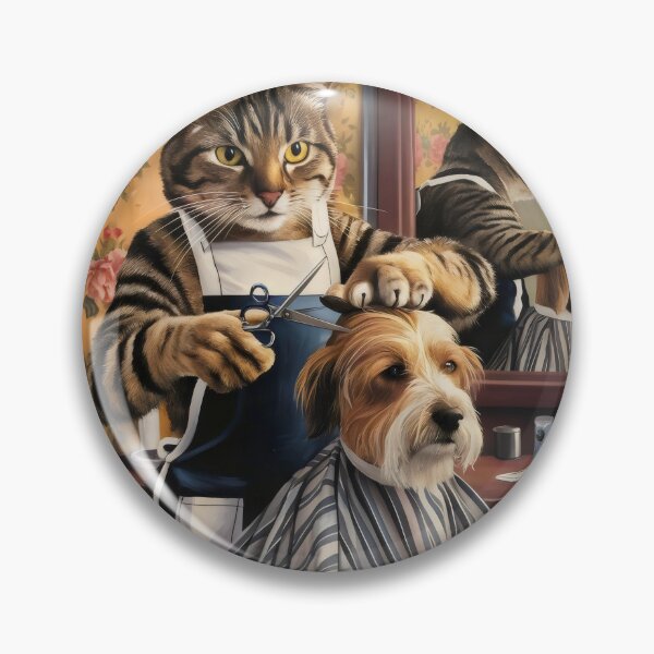 Item preview, Barber cat. designed and sold by MyHappyArtShop.