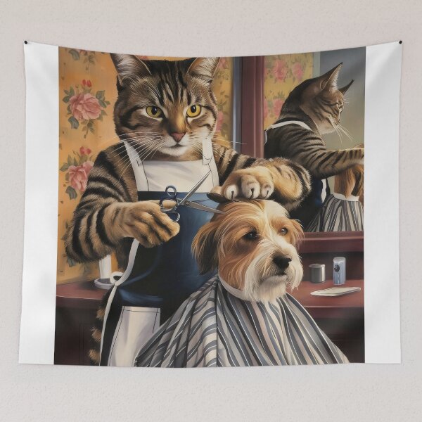 Item preview, Barber cat. designed and sold by MyHappyArtShop.