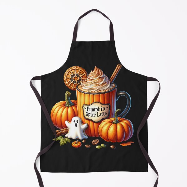 Item preview, Halloween Pumpkin Spice Latte Coffee Drink Cute Ghostly Autumn Delight designed and sold by InkwaveDesigns.