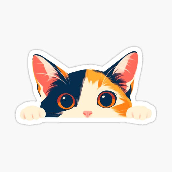 Item preview, peeking calico cat designed and sold by StreamCraft.
