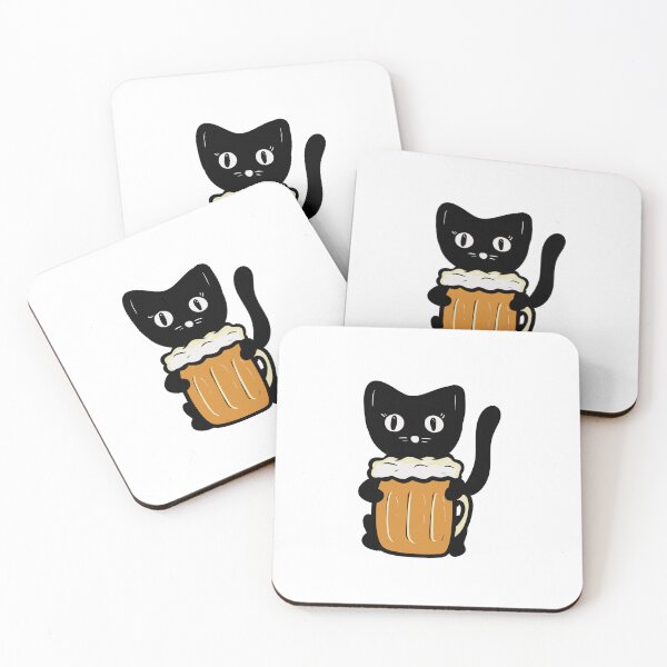 Item preview, Black Cat With a Beer designed and sold by wintereza.
