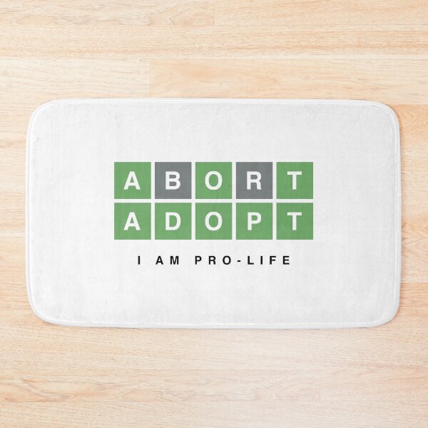 Item preview, Anti Abortion - Word Game - Adopt Not Abort - I Am Pro Life designed and sold by DesignByLeo.