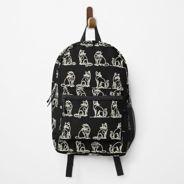 Item preview, Cats Poses Cat Lover Minimalist Monoline Art, white monoline art designed and sold by Collagedream.