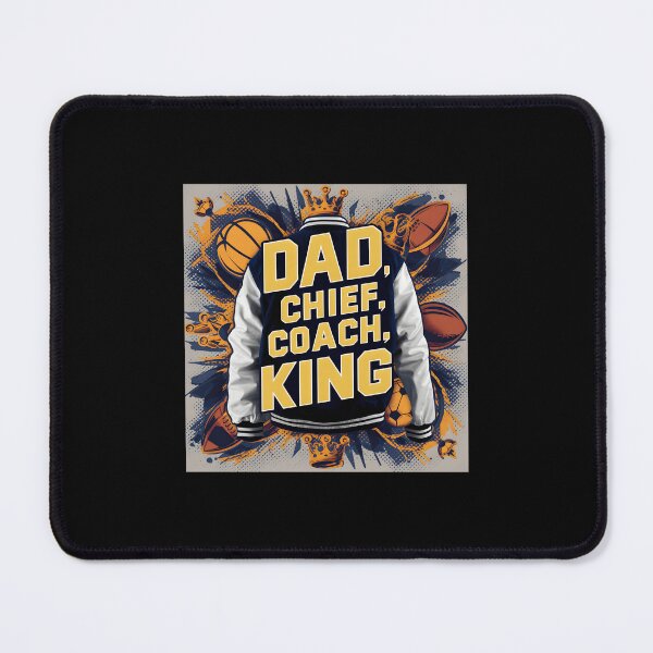Item preview, 905 Dad Chief Coach King - Collegiate Letterman Jacket Style Father'S Day designed and sold by MichelleBooth1.