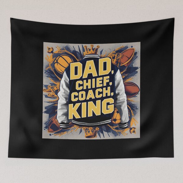 Item preview, 905 Dad Chief Coach King - Collegiate Letterman Jacket Style Father'S Day	 designed and sold by MichelleBooth1.