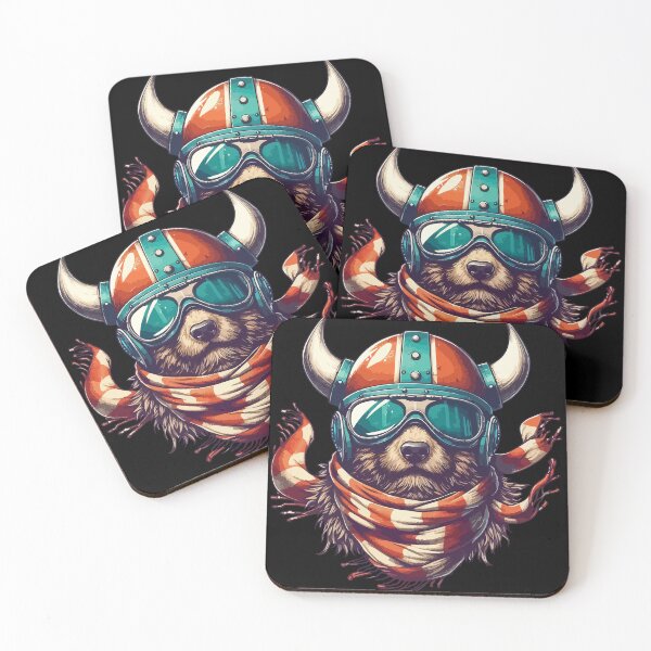 Item preview, Biker Bear In Viking Helmet Checkered designed and sold by TomFrontierArt.
