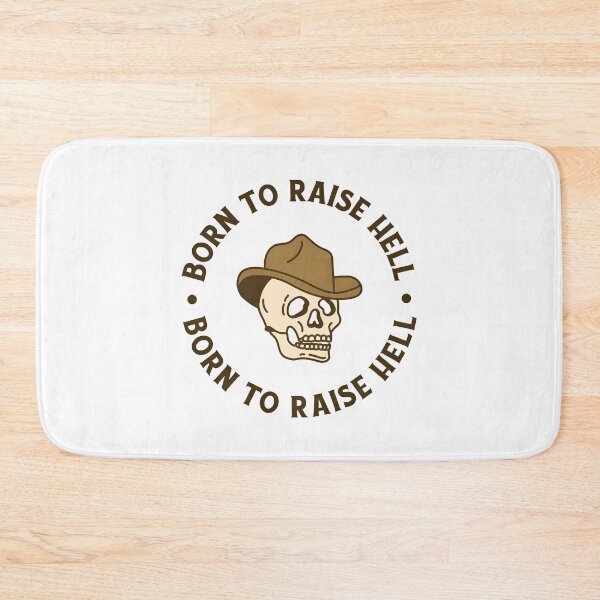 Item preview, Born to Raise Hell - Edgy Cowboy Skull Art designed and sold by Creative Spark.