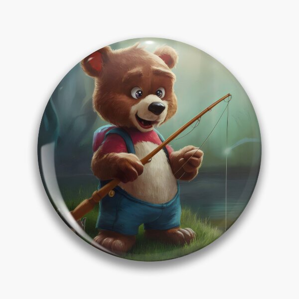 Item preview, Bear fishing. designed and sold by MyHappyArtShop.