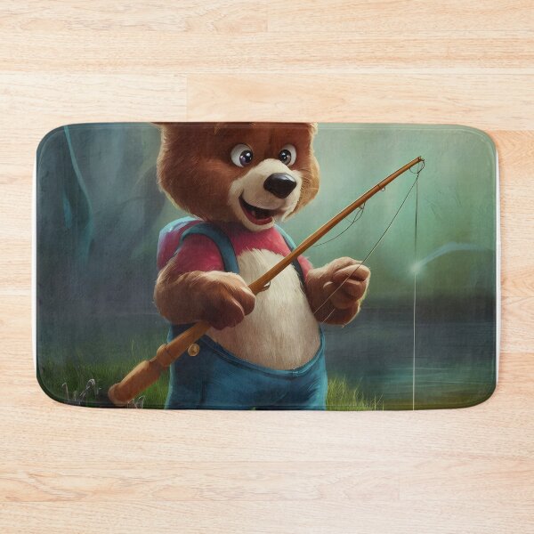 Item preview, Bear fishing. designed and sold by MyHappyArtShop.