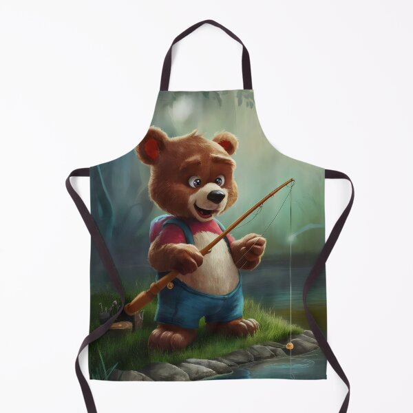 Item preview, Bear fishing. designed and sold by MyHappyArtShop.