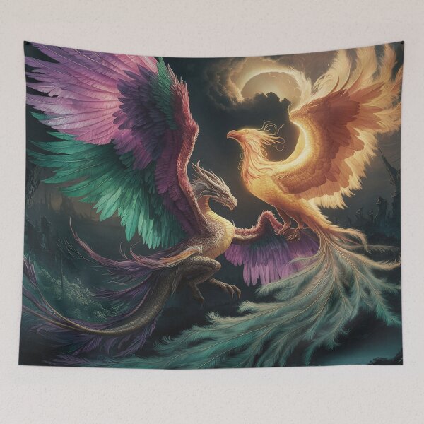 Item preview, Dragon and Phoenix Art designed and sold by MyHeartNSoulArt.