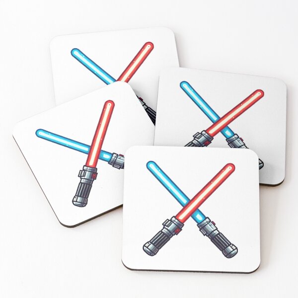 Item preview, Dual Lightsabers Illustration – Iconic Sci-Fi Weapon Art designed and sold by Greemo03.