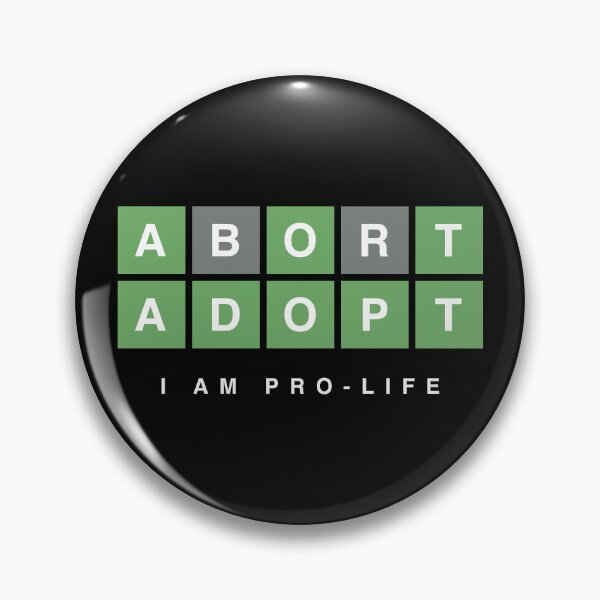 Item preview, Anti Abortion - Word Game - Adopt Not Abort - I Am Pro Life designed and sold by DesignByLeo.