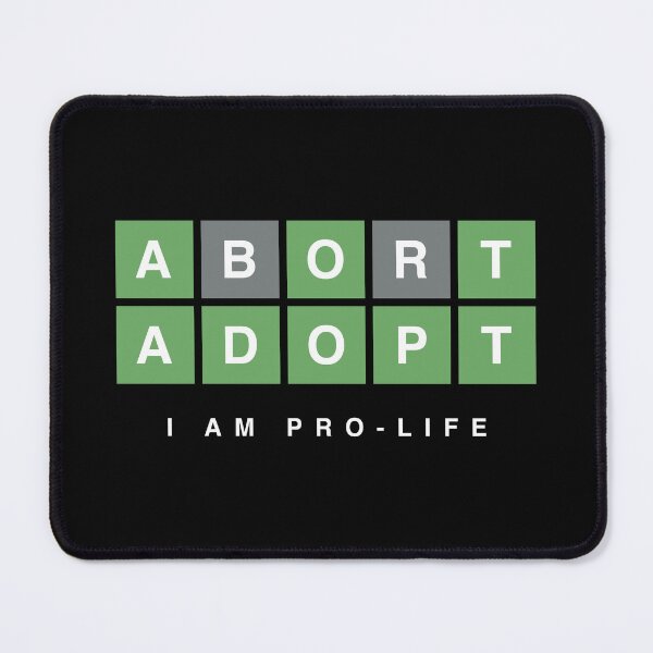 Item preview, Anti Abortion - Word Game - Adopt Not Abort - I Am Pro Life designed and sold by DesignByLeo.