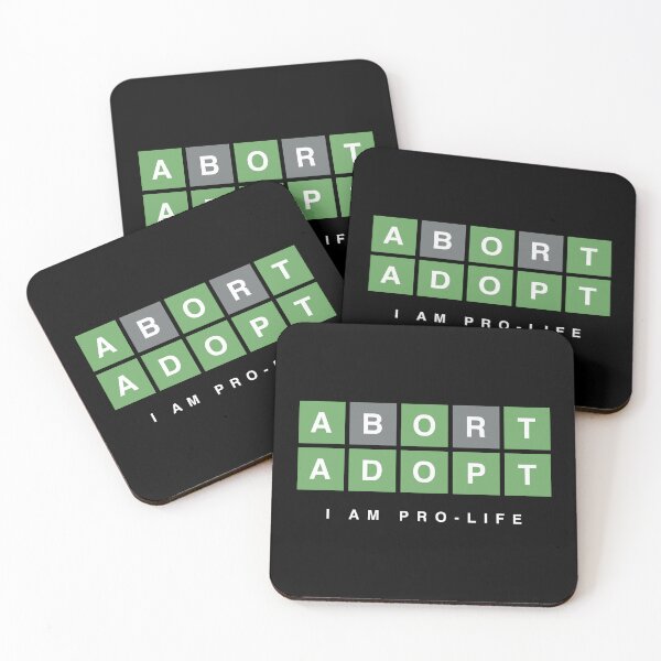 Item preview, Anti Abortion - Word Game - Adopt Not Abort - I Am Pro Life designed and sold by DesignByLeo.