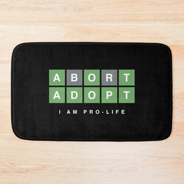 Item preview, Anti Abortion - Word Game - Adopt Not Abort - I Am Pro Life designed and sold by DesignByLeo.