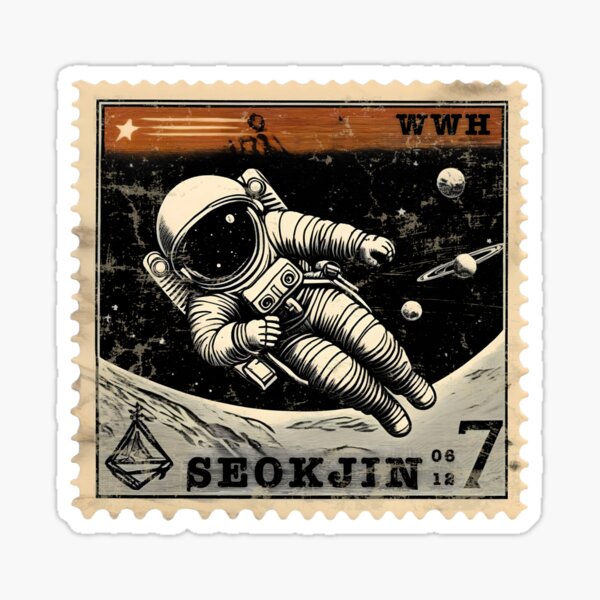 Artikel-Vorschau von BTS Jin Astronautenstempel, designt und verkauft von sunshine4dsoul.