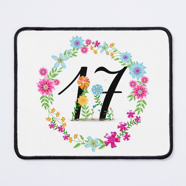Item preview, Floral Number 17 Seventeen designed and sold by BleuSky.