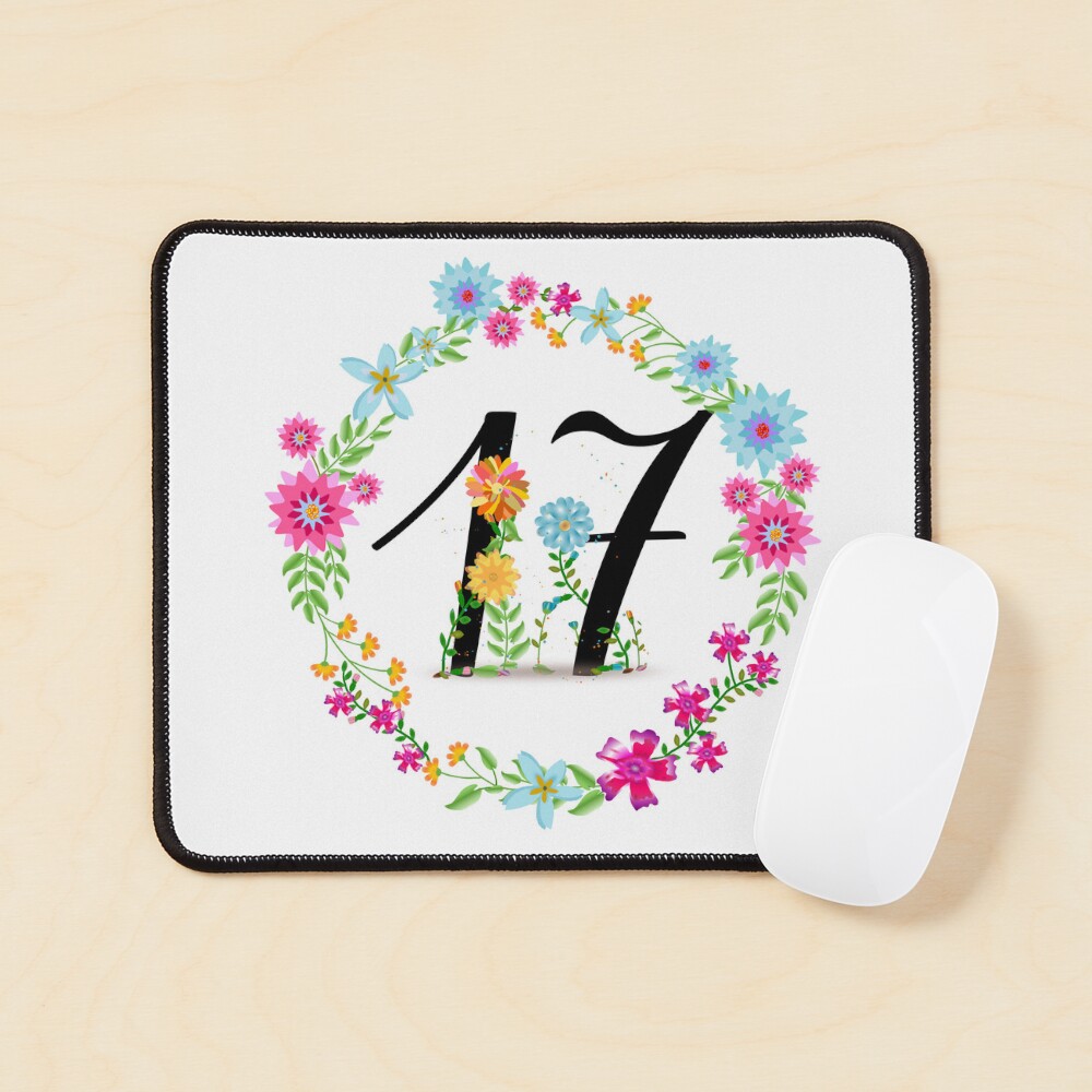 Floral Number 17 Seventeen