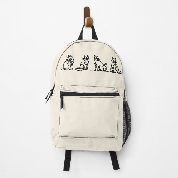 Item preview, Cats Poses Cat Lover Minimalist Monoline Art, white monoline art designed and sold by Collagedream.