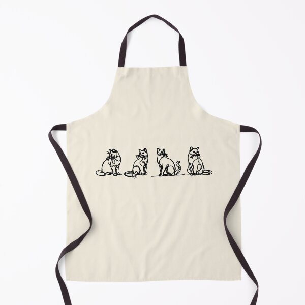 Item preview, Cats Poses Cat Lover Minimalist Monoline Art, white monoline art designed and sold by Collagedream.