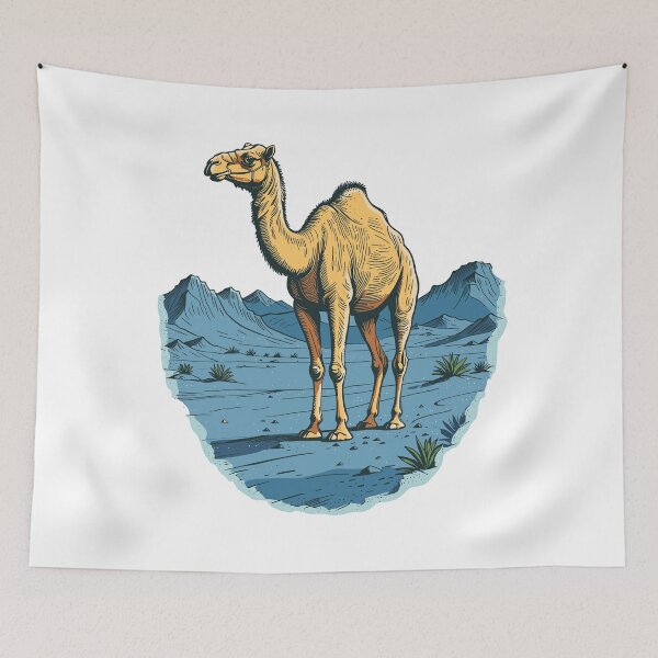 Item preview, Solitary Camel in Desert Serenity designed and sold by MadeiraPrint.