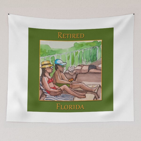 Item preview, Retired in Florida sitting by the pool designed and sold by welshdesigns.