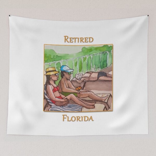 Item preview, Retired in Florida sitting by the pool designed and sold by welshdesigns.