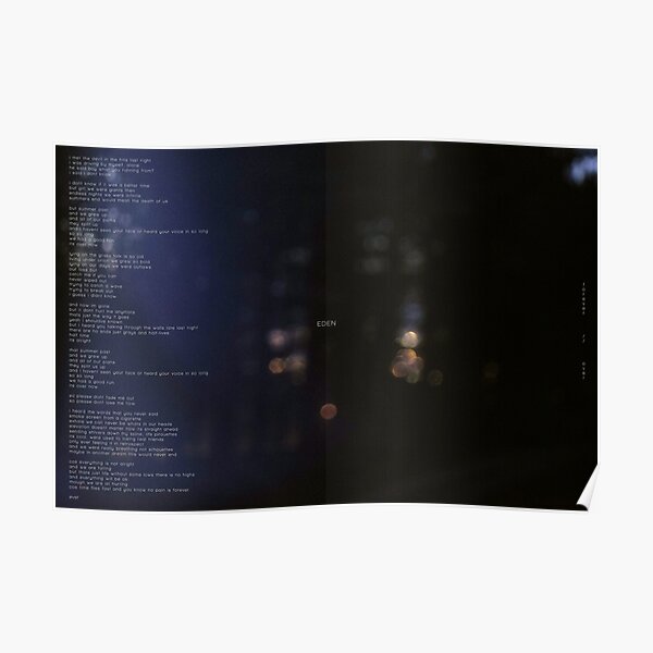 EDEN with "forever//over" bokeh text Poster