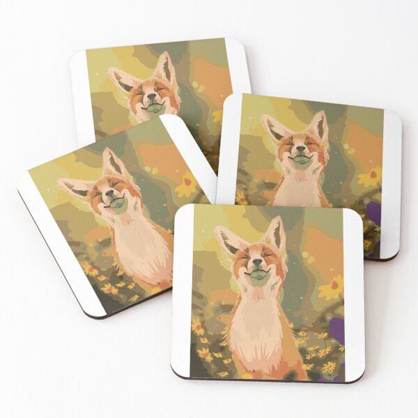 Item preview, Happy Fox yallow flowes designed and sold by LifeArt24.