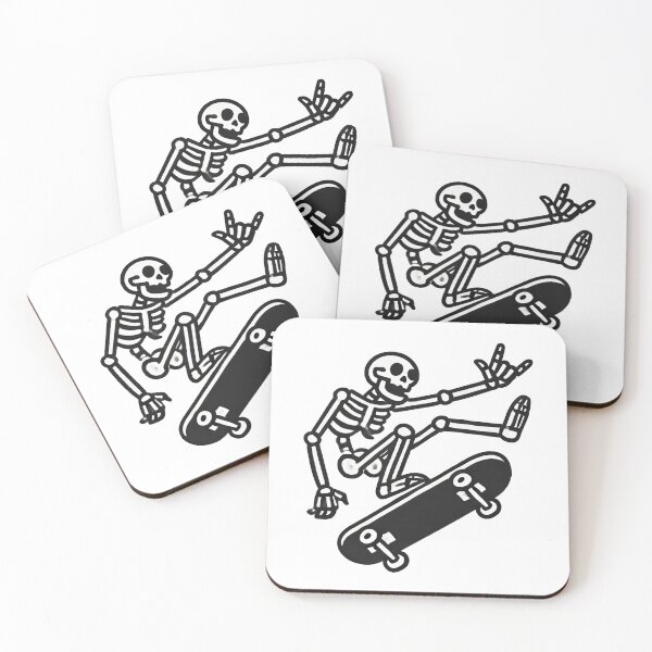 Item preview, Skateboarding Skeleton Illustration – Cool Halloween Skateboard Art designed and sold by Greemo03.