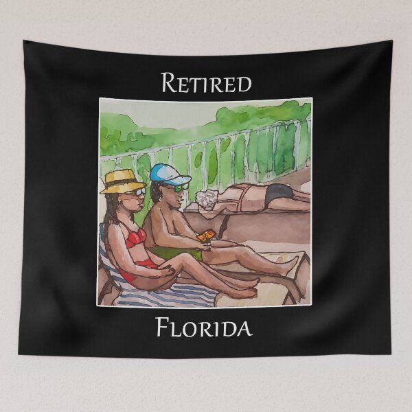Item preview, Retired in Florida sitting by the pool designed and sold by welshdesigns.