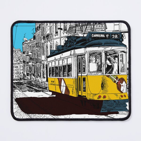 Item preview, Tram 28 Lisbon Portugal Travel Print designed and sold by Ginzalluna.