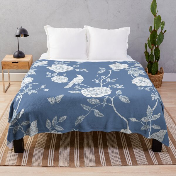 Item preview, Blue Toile Floral Bird Design  designed and sold by KT1981.