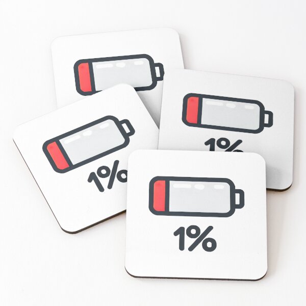 Item preview, Low Battery Icon Illustration – Funny 1% Battery Life Art designed and sold by Greemo03.