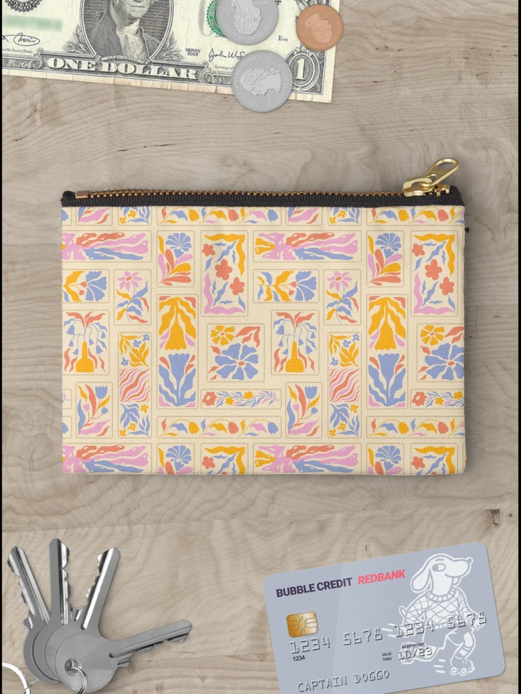 Thumbnail 3 of 4, Zipper Pouch, Floral Patchwork Pattern designed and sold by TheRightNotes.