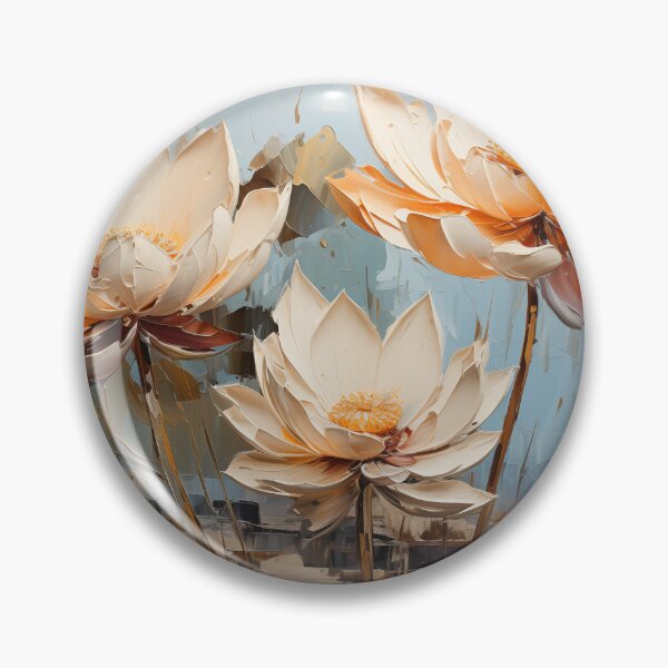 Item preview, Lotus - Impasto Floral designed and sold by KootenayDesigns.