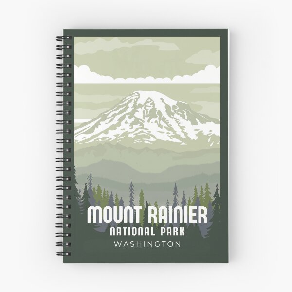 Item preview, A Vintage Travel Art of the Mount Rainier National Park - Washington - US  designed and sold by GoodOldVintage.