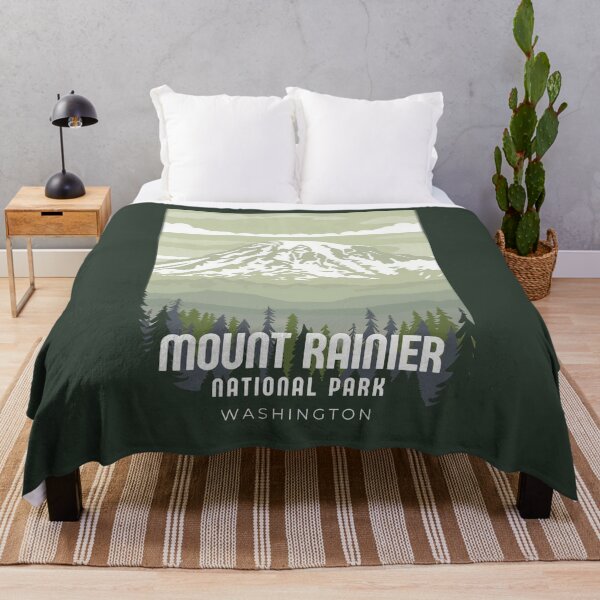 Item preview, A Vintage Travel Art of the Mount Rainier National Park - Washington - US  designed and sold by GoodOldVintage.