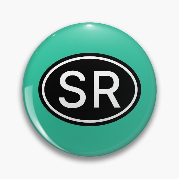 Item preview, SR Initials Monogram Oval White Letters designed and sold by Jeallan Designs.
