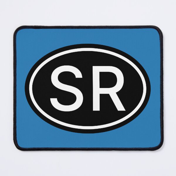 Artikelvorschau, SR Initialen Monogramm ovale weiße Buchstaben entworfen und verkauft von Jeallan Designs.