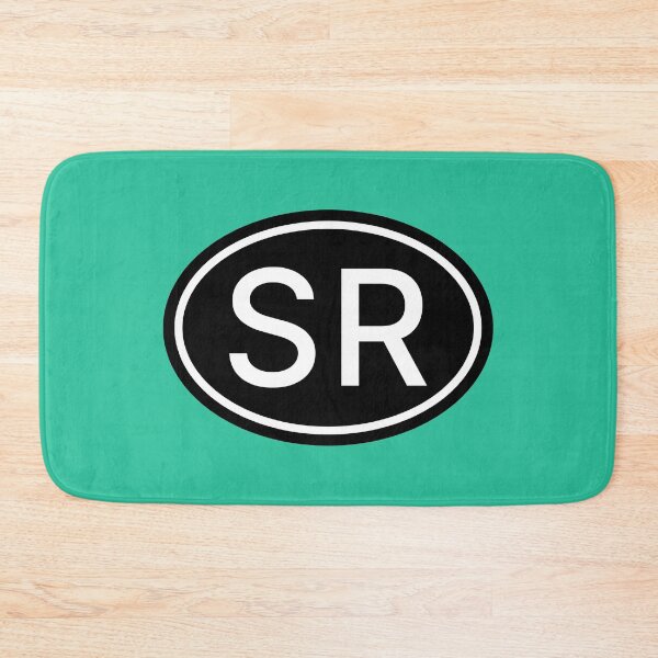 Item preview, SR Initials Monogram Oval White Letters designed and sold by Jeallan Designs.
