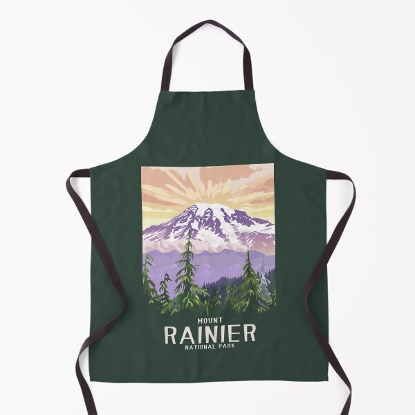 Item preview, A Vintage Travel Art of the Mount Rainier National Park - Washington - US designed and sold by GoodOldVintage.
