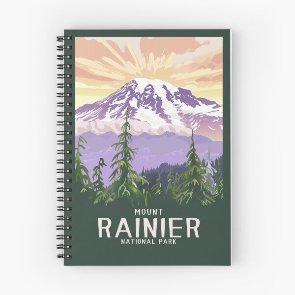 Item preview, A Vintage Travel Art of the Mount Rainier National Park - Washington - US  designed and sold by GoodOldVintage.