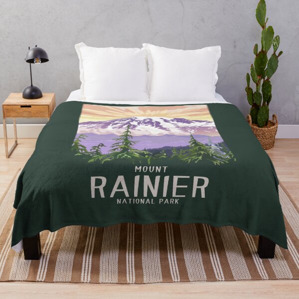 Item preview, A Vintage Travel Art of the Mount Rainier National Park - Washington - US  designed and sold by GoodOldVintage.