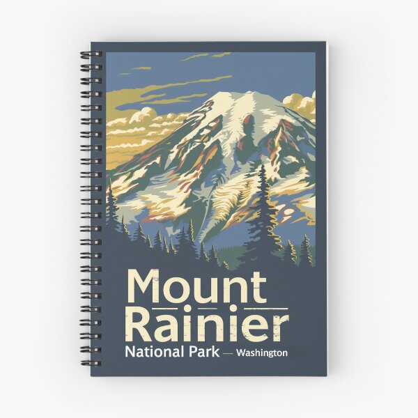 Artikelvorschau, Eine Vintage Reisekunst des Mount Rainier Nationalpark - Washington - USA entworfen und verkauft von GoodOldVintage.