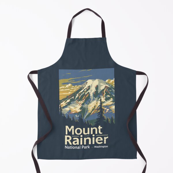 Item preview, A Vintage Travel Art of the Mount Rainier National Park - Washington - US designed and sold by GoodOldVintage.