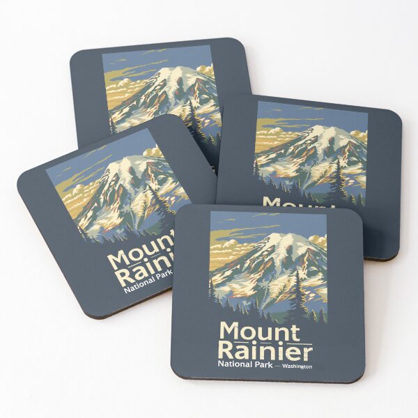 Item preview, A Vintage Travel Art of the Mount Rainier National Park - Washington - US  designed and sold by GoodOldVintage.